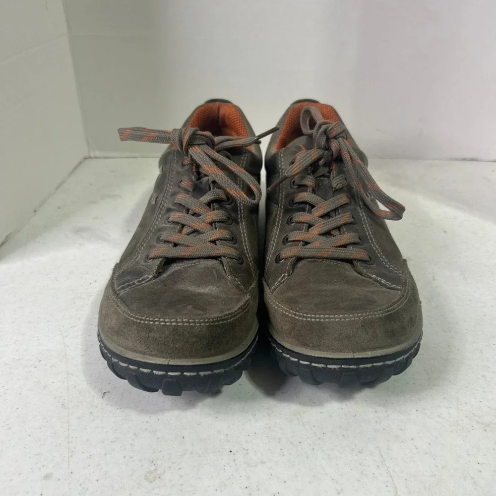 Ecco Receptor Technology Mens Brown Leather Hiking Shoes Sneakers Size 42